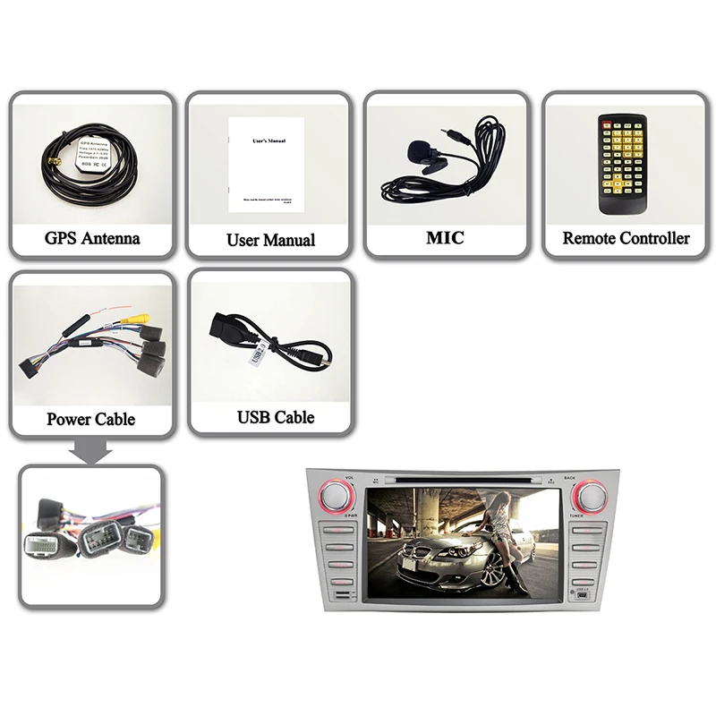 Четырехъядерный процессор ARKRIGHT 8 дюймов 2 din Android 6 0 для Toyota Camry головное устройство