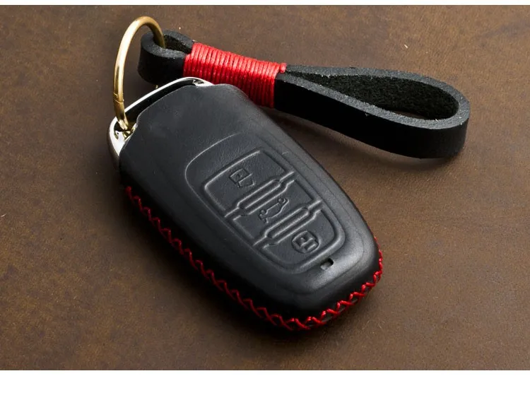 

QDAEROHIVE genuine leather car Key Case Cover For AUDI Q5\A6L\A4L\Q3 A3\A5\Q7