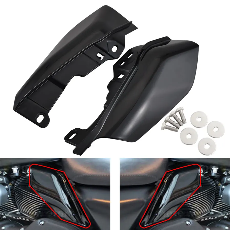

Motorcycle Mid-Frame Air Deflector Under Seat Engine Heat Shield Cover For Harley Touring Electra Glide Street Road Glide CVO