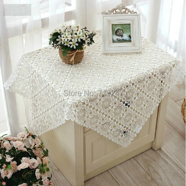 Новое поступление высококачественные элегантные кружевные скатерти vezon белая