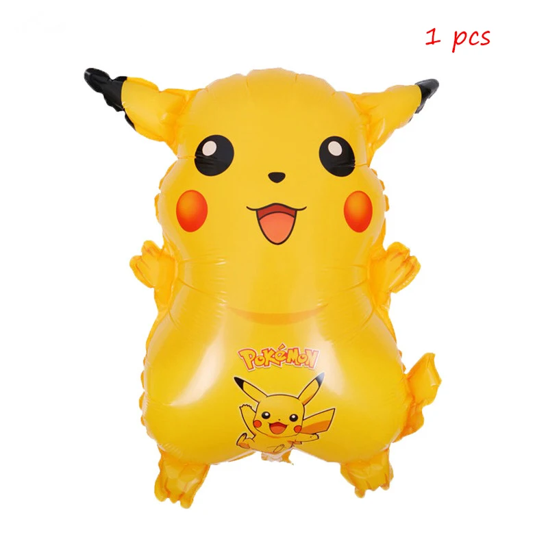 Pokemon Go мультфильм тематическая вечеринка на день рождения одноразовые украшения принадлежности чашки шар Рог Пикачу Детские вечерние принадлежности - Цвет: balloon-1-1pcs