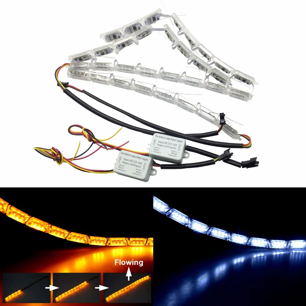 2 шт. автомобильный гибкий светодиодный светильник с переключателем рыцарь