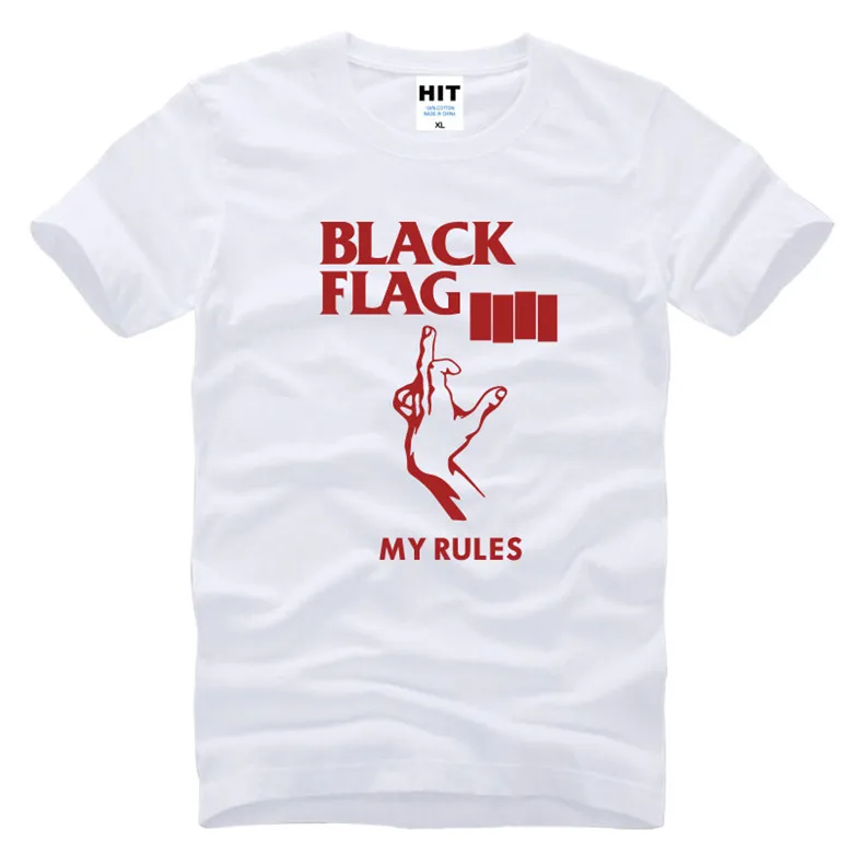 2017 Новые Короткие Американская Панк Рок Группы Black Flag Мужские мужчины Футболка