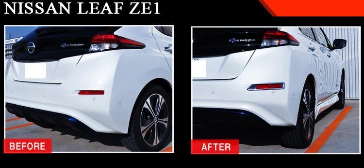 Для Nissan Leaf ZE1 автомобильные аксессуары Задний противотуманный фонарь крышка рамка отделка противотуманная фара аксессуары Стайлинг