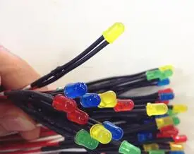 

Цветные линзы F10 10 мм, белые, красные, зеленые, синие, желтые светодиодные лампы 3 в, 5 В, 6 в, 12 В, 24 В с проводом 20 см для игрушек «сделай сам», све...