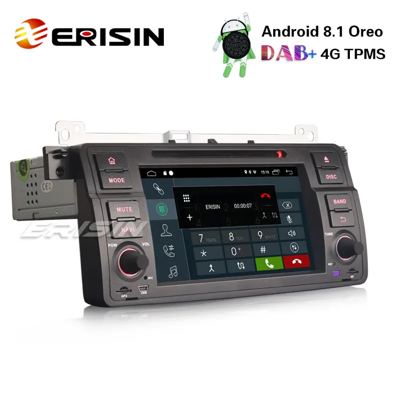 Erisin ES3346B 1 гама 7 дюймов машинный DVD плеер Android 8 автомобильный стерео gps DAB + 4G для BMW