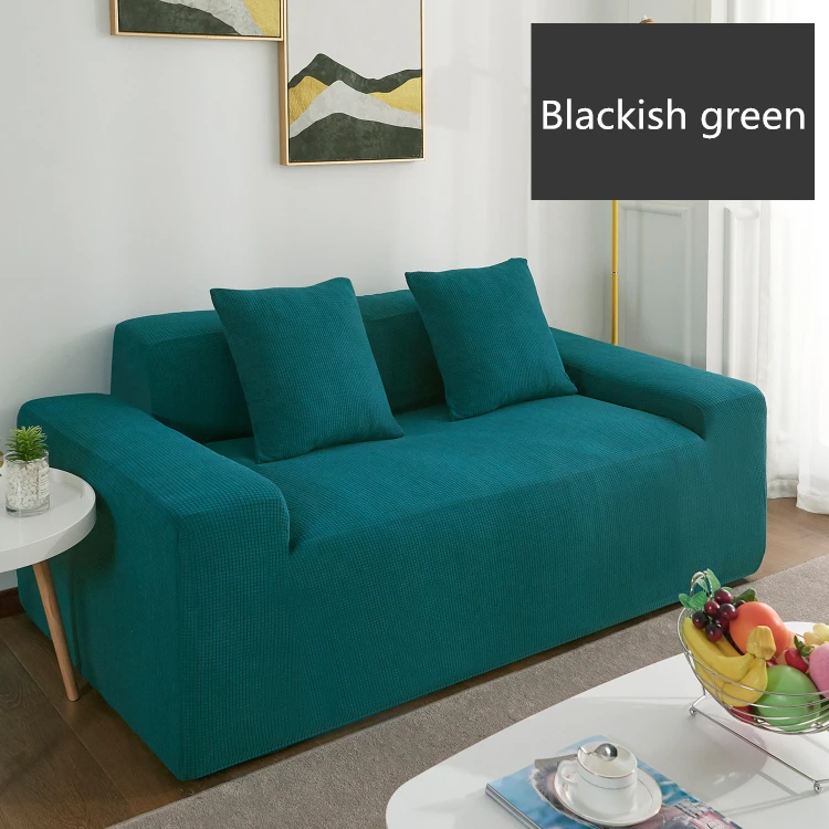 Флисовый чехол для дивана Универсальный Водонепроницаемый Чехол для дивана сплошной цвет эластичный чехол нескользящий полный Чехол для дивана