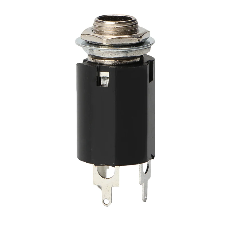 1 шт. черная гитара гнездо пуговицы 6 35 вход для любой гитары эквалайзер