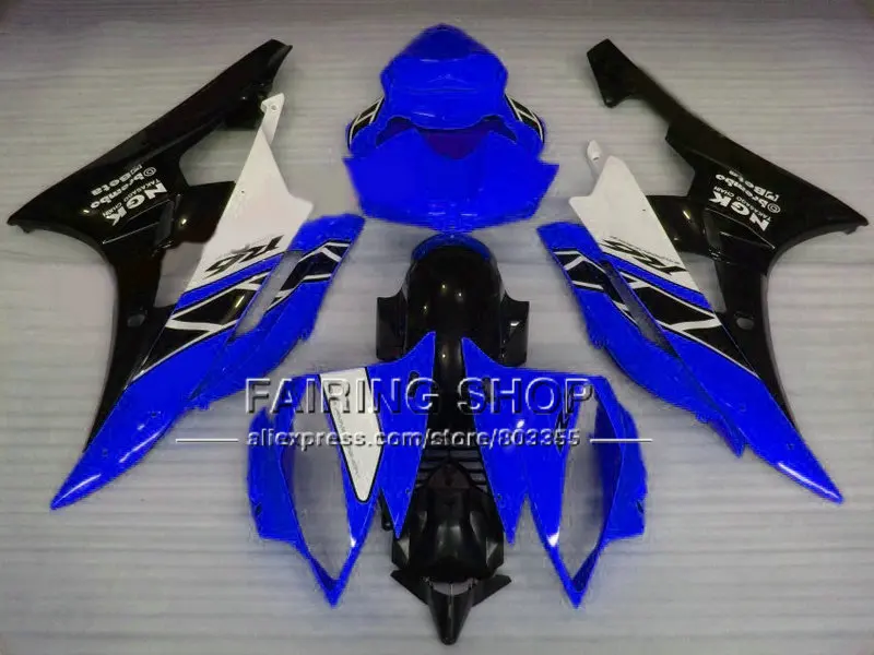 Комплекты обтекателей бренда G5GR для YAMAHA YZFR6 2006 2007 комплект синего и черного цвета