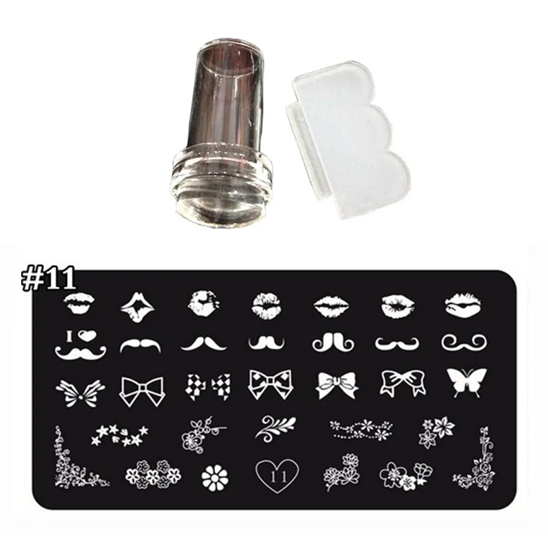 12X6 см 24 Стиль ногтей штамповки пластин шокер для лака палитра Бабочка Цветы Сталь