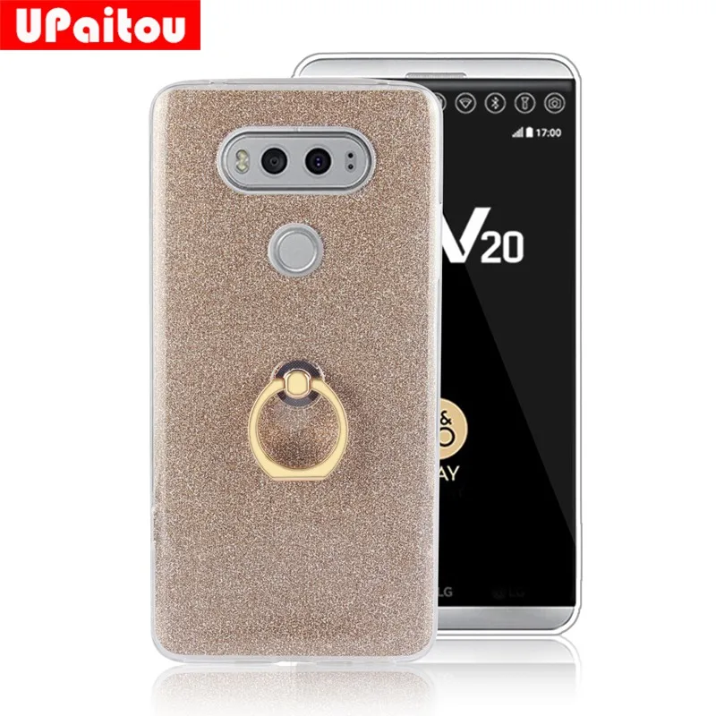 UPaitou чехол с блестками для LG G3 G4 G5 G6 V10 V20 K7 K8 K10 Pro стилус Stylo 3 кольцо-держатель на