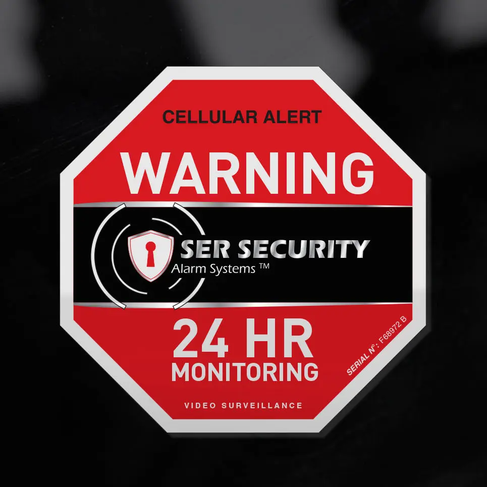 

SURVEILLANCE WINDOW DOOR STICKER House Alarm Security Monitoring Warning
