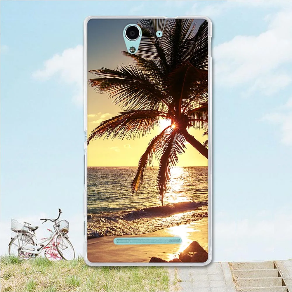ТПУ мягкий чехол для флип sony Xperia C3 чехол для телефона D2533/C3 Dual D2502 coque fundas чехол с изображением животных для sony c3 - Цвет: 4