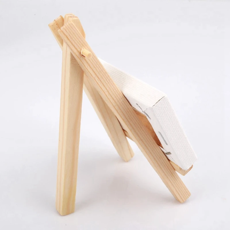 10 Sets Mini Display Easel With Canvas 8X8Cm Wedding Table Numbers Painting Hobby Craft Diy Drawing Small | Канцтовары для офиса и