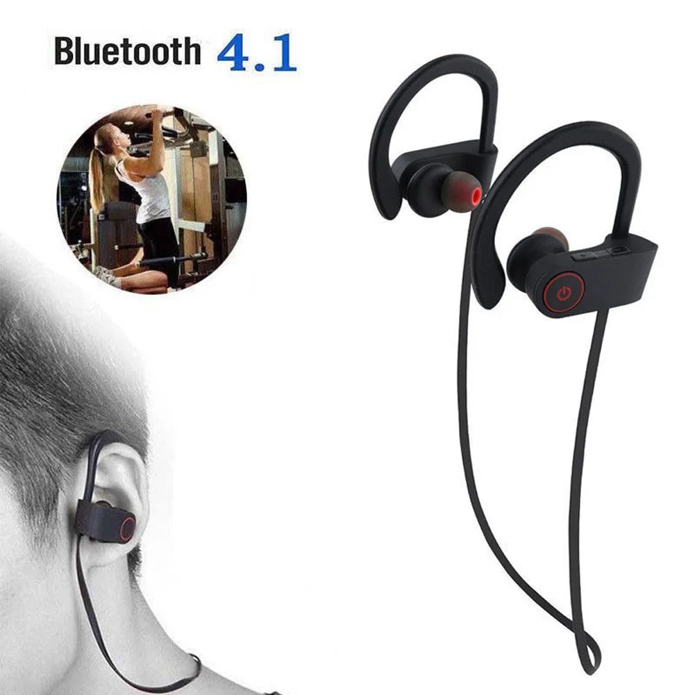 Беспроводной спортивные наушники вкладыши Водонепроницаемая bluetooth гарнитура USB