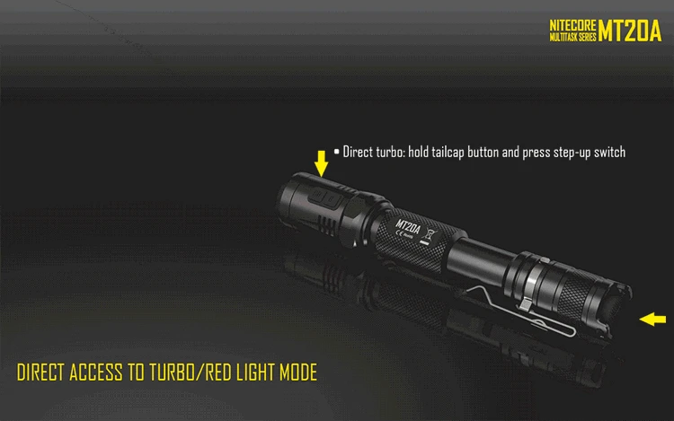 NITECORE MT20A многозадачный Тактический светильник R5 Белый Красный светодиодный светильник освещение AA Кемпинг ручной светильник ing фонарь