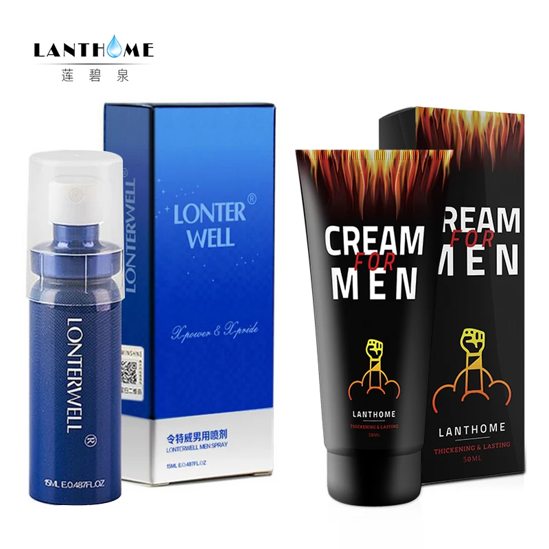 Lanthome Herbal Penis Enlargement Cream Big Dick Viagra for Men Pills + Penile Erection Spray Male Delay Lasting 60 Minutes | Красота и