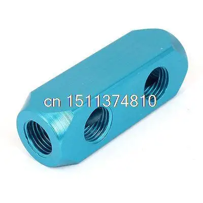 1/2bsp 2 Way Hose Pipe Inline Manifold Block Splitter Teal Blue