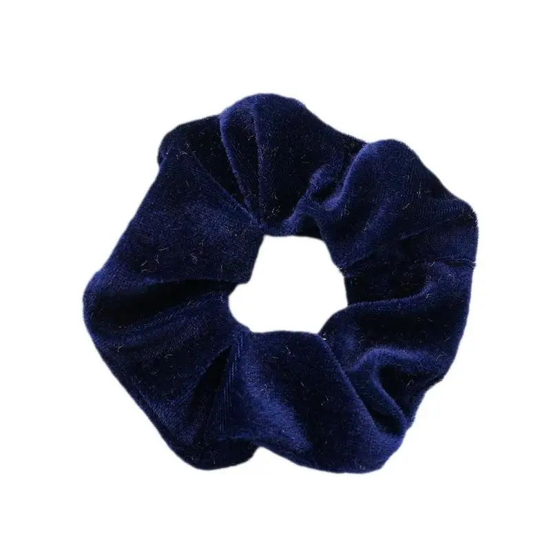 navy blue 1х бархатные резинки для волос, конский хвост, аксессуары для волос, много эластичных резинок для волос - Цвет: navy blue
