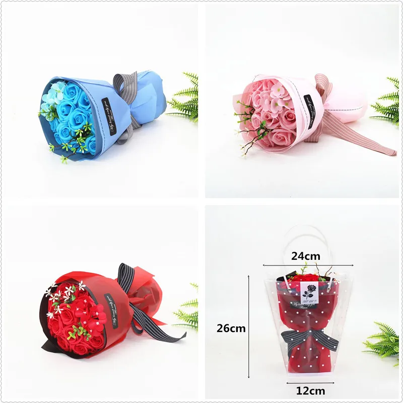 

Fake Flowers Artificial Flower Soap Rose Wedding Decoration Bouquet For Valentine's Day Birthday Party Gift Simulation flowers