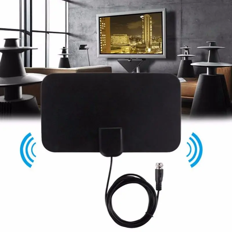 

Flat HD Digital Indoor Zoom TV Antenna HDTV 50 Mile Range TVFox VHF UHF DVB