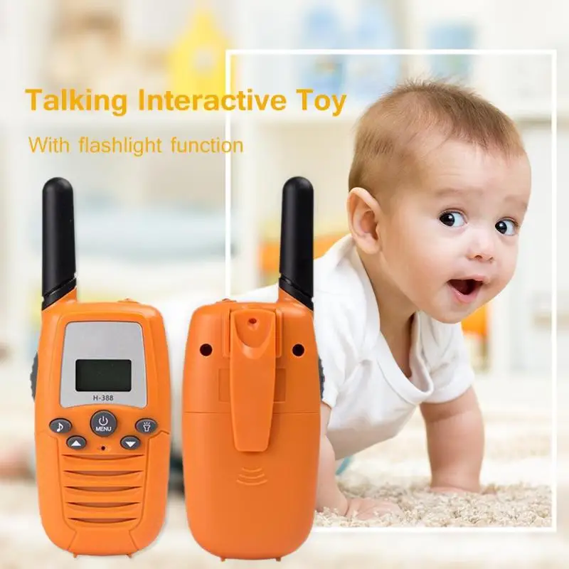 1 пара детских электронных Walkie Talkies с фонариком для родителей и детей
