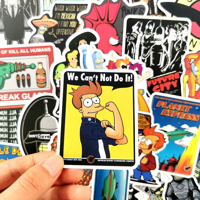 74 шт. Futurama мультфильм детские игрушки наклейка для ноутбука телефон скейтборд багаж автомобиля Стайлинг наклейки-Граффити Прохладный DIY стикер