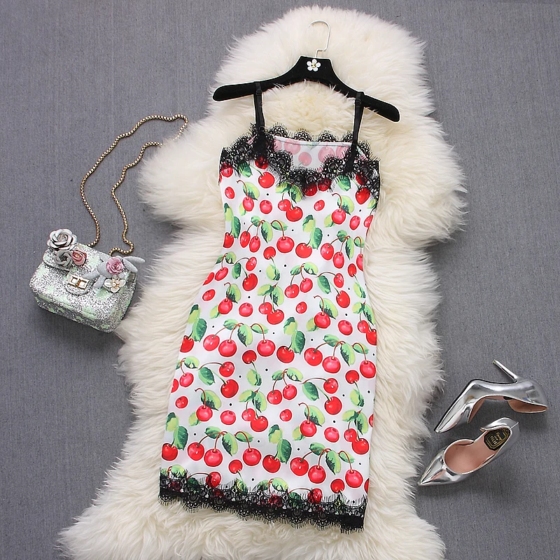 Женское платье на бретельках Alphalmoda повседневное пляжное атласное в стиле бохо с