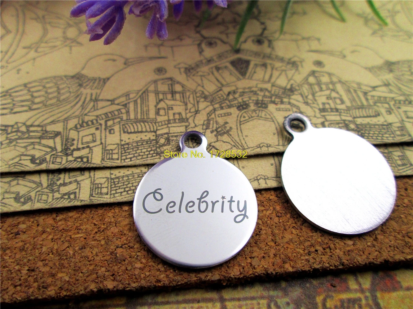 

20 шт -- подвески из нержавеющей стали "знаменитости" 5 стилей для выбора DIY Подвески