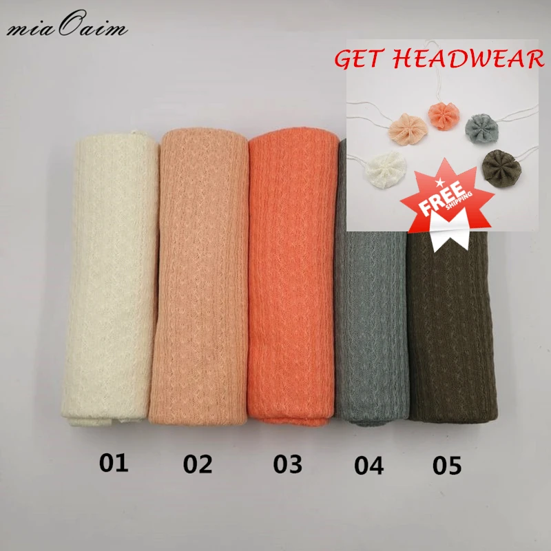 

5pcslot Knit Fabric Newborn Photography Props Basket Stuffer Baby Photo Receiving Blankets Photography Backdrop Accessories