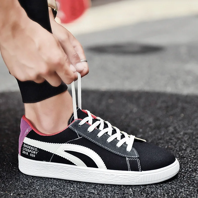 

Cresfimix bottes hommes men fashion comfortable white canvas shoes male spring lace up anti skid shoes black outside shoes c3094