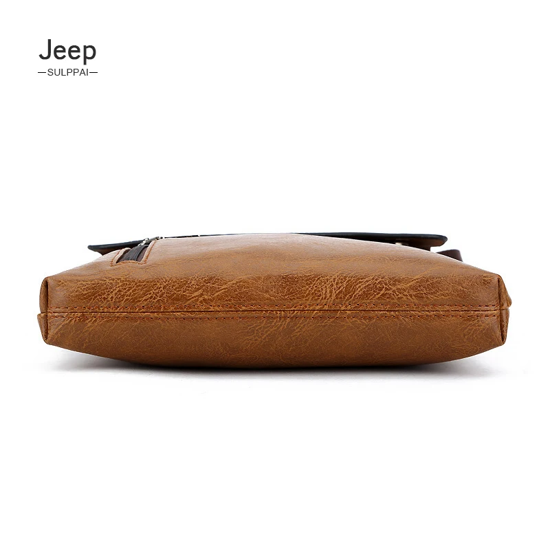 JEEP Sulppai мужская сумка мессенджер вертикальная кожаная деловой мужской портфель