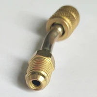 split ductless service port adapter connector high precision brass body 516 sae female to 14 sae male