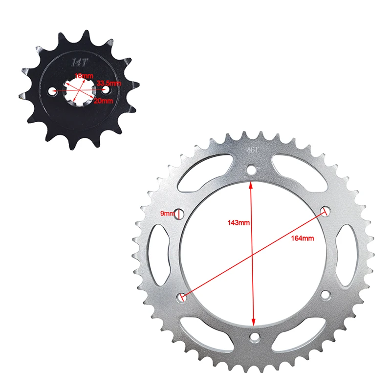 Motorcycle Parts Chain 520 Front& Rear Sprocket 13T-46T 14T-46T 15T-46T For KTM 690 Limited Edition 2009