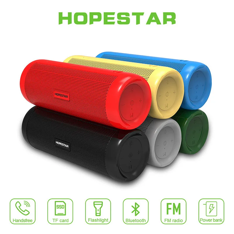 

Bluetooth Speakers bass stereo Outdoor Portable waterproof Design phone HD call Lighting Mobile Power Supply TF Card FM Function