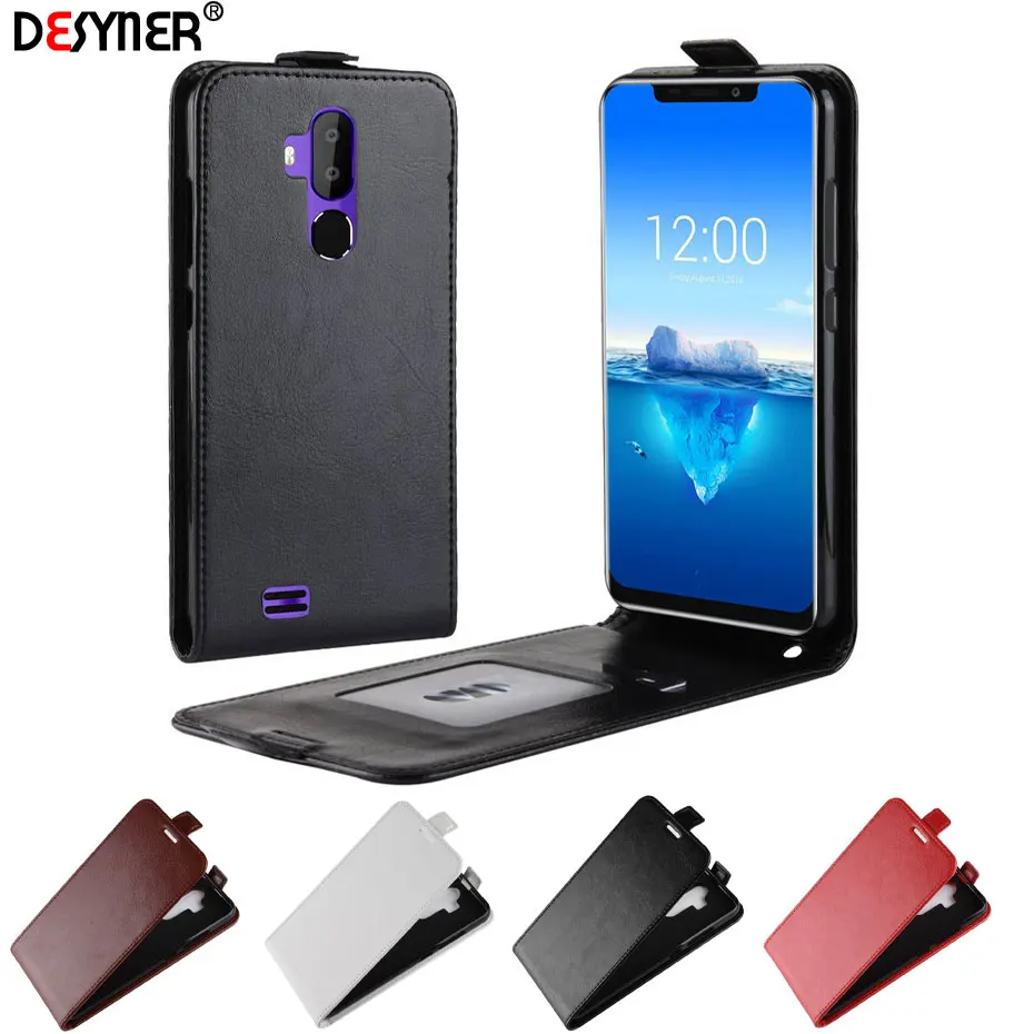 Роскошный Вертикальный флип-чехол Desyner для Oukitel C12 Pro чехол из искусственной кожи