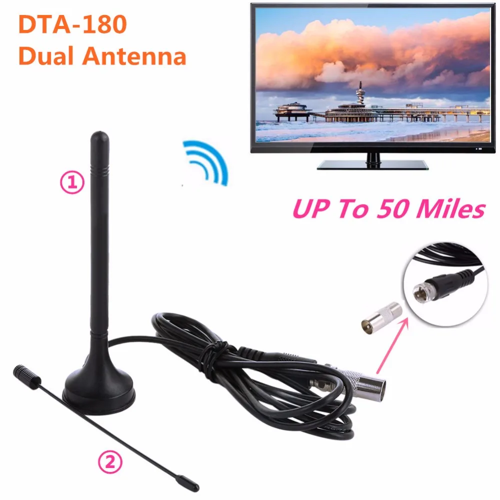 DTA 180 HD цифровая внутренняя ТВ двойная антенна DVB T Antena Freeview HDTV Антенна Усилитель