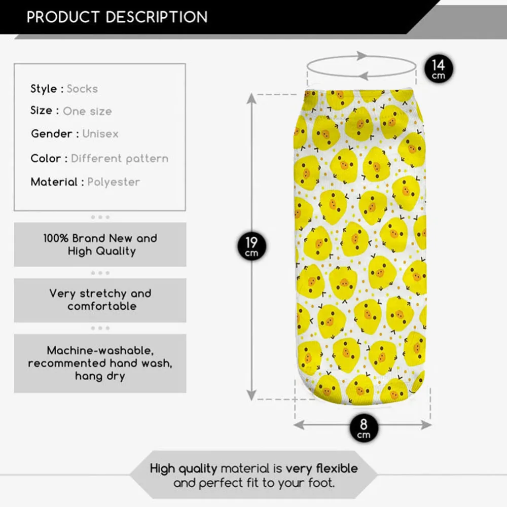 1 пара женские носки из полиэстера 19 х8 см|socks 3d|fashion woman sockswomen fashion socks |
