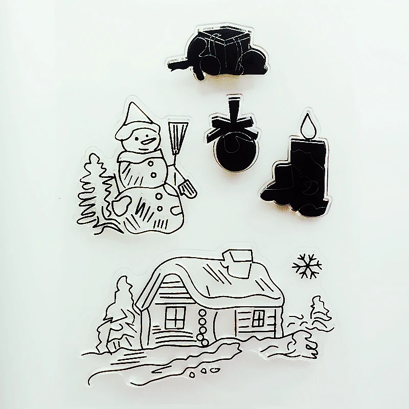 YLCS282 рождественские силиконовые прозрачные штампы для скрапбукинга