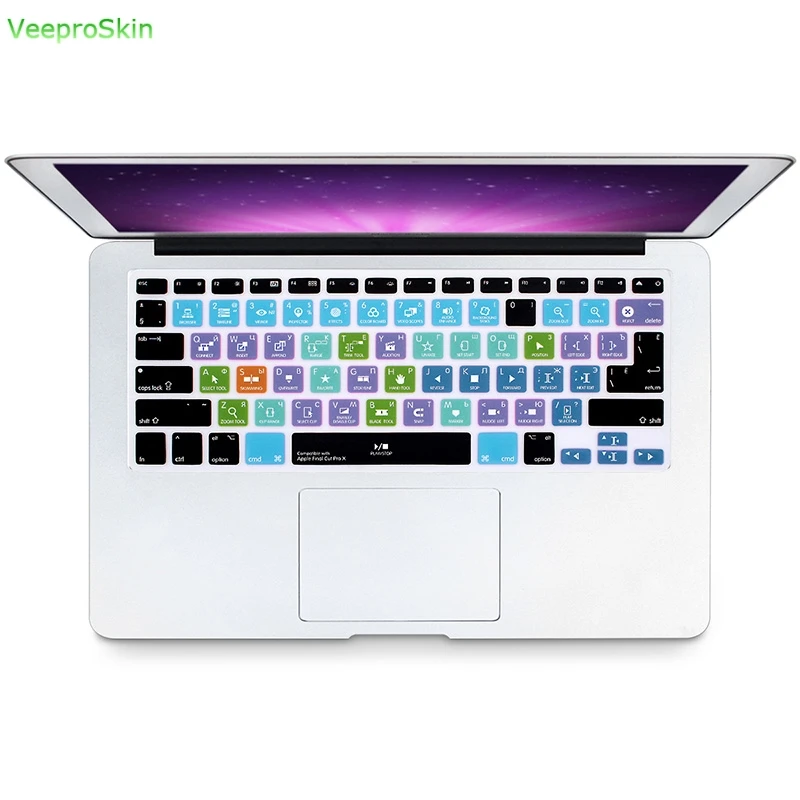Для Macbook Air Pro Retina 13 &quot15&quot Русский прочный Final Cut X Hotkeysshortcuts функциональный чехол