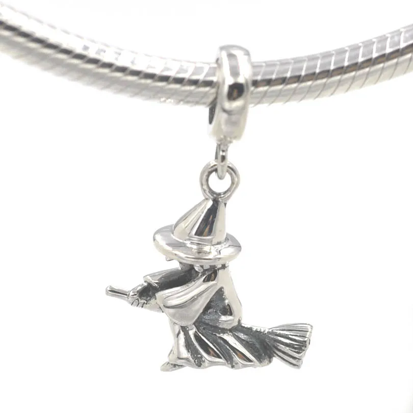 Новый оригинальный подвеска в виде летящей ведьмы с фианитом подходит для