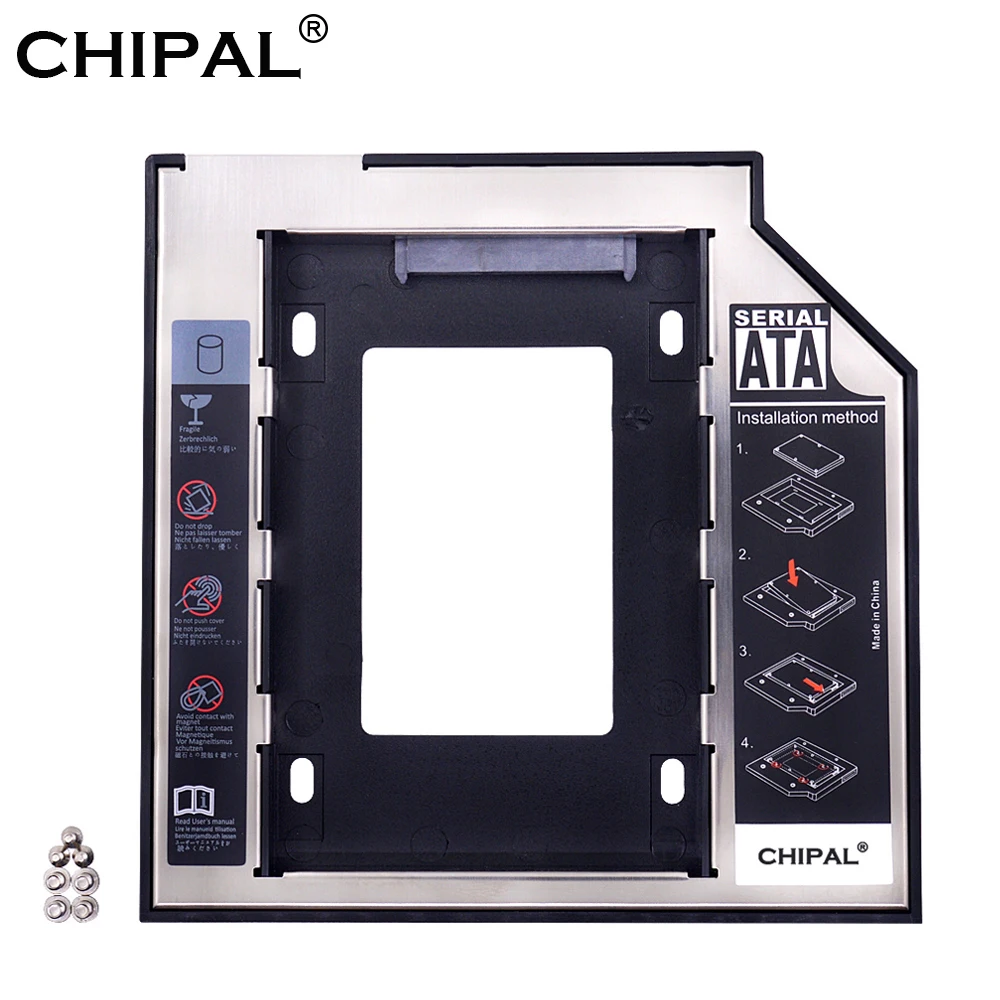 CHIPAL Универсальный SATA 3,0 Second HDD Caddy 9,5 мм 9,5 для 2," SSD чехол Корпус жесткого диска для ноутбука CD корпус для ноутбука DVD ROM optibay