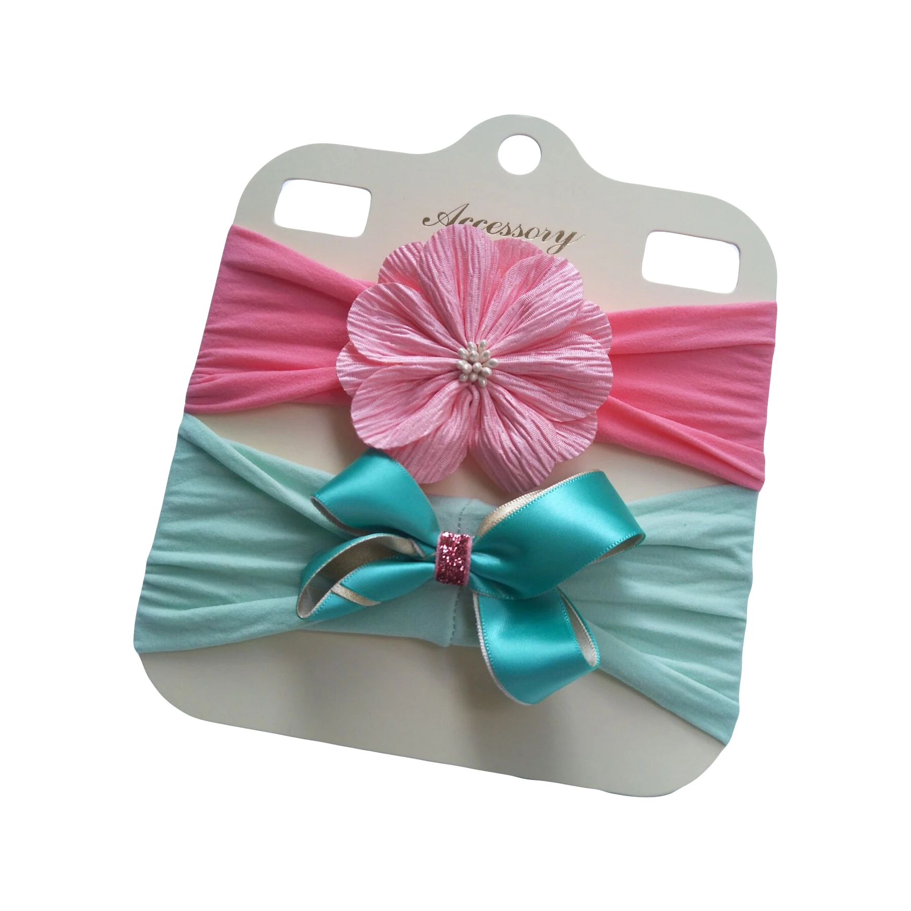 

Nishine 2pcs/lot Baby Girls Flower Bows Headband Set Infant Lovely Headwear Gift Children Kids Princess Band Hair Accessory