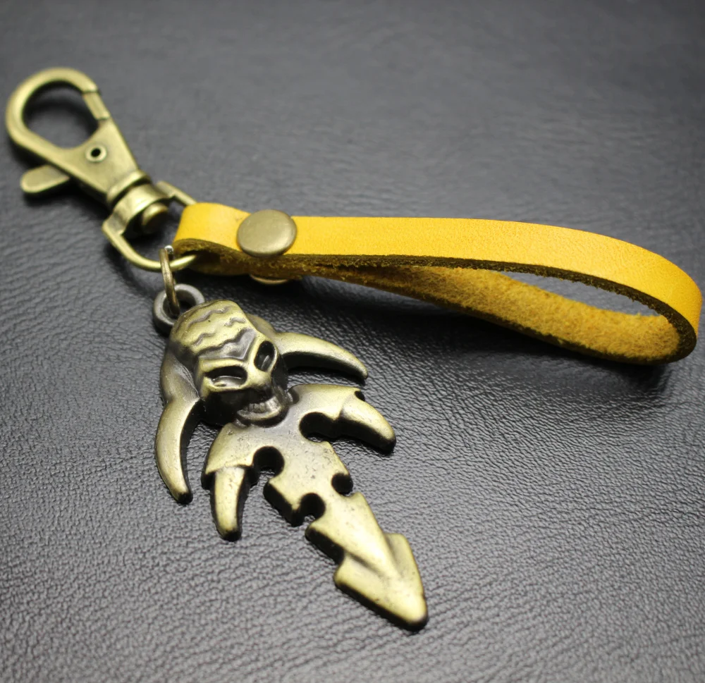Подвеска привидение скелета кожаный брелок собачий крючок пряжка автомобильный