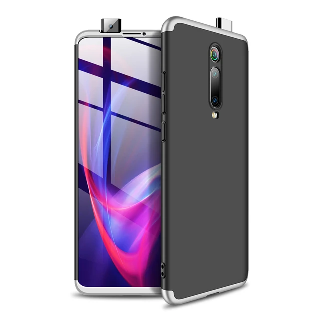 silver and black 3-в-1 чехол для телефона для Xiao mi Red mi K20 Pro mi 9 T PC жесткий матовый чехол-накладка для спортивной камеры Xiao mi Red mi K20 mi 9 t Pro защитные чехлы Coque - Цвет: silver and black