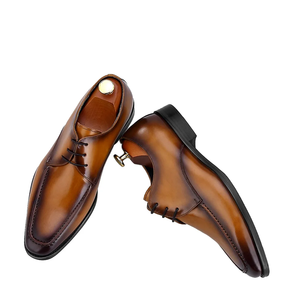 Мужские Формальные туфли Sipriks коричневого цвета из кожи патина мужские