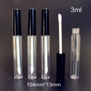 420 шт.лот 3 мл пластиковый блеск для губ маленькая трубка для губной помады с герметичным внутренним образцом косметический контейнер DIY