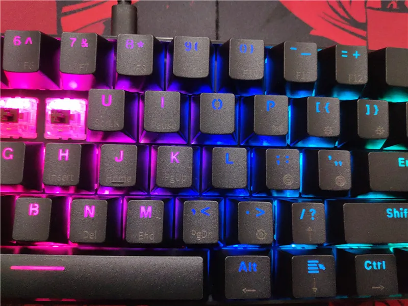 RGB Cherry mx коричневый синий красный 61 Ключи RK61 Bluetooth Беспроводная механическая клавиатура с подсветкой покерная раскладка игровая клавиатура - Цвет: RGB keyboard only