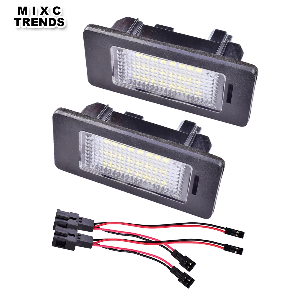 

1Pair 24SMD Super White Car LED Number License Plate Lights Lamp For Audi Q5 A1 A4 A5 A6 A7 TT TTS RS5 TTRS