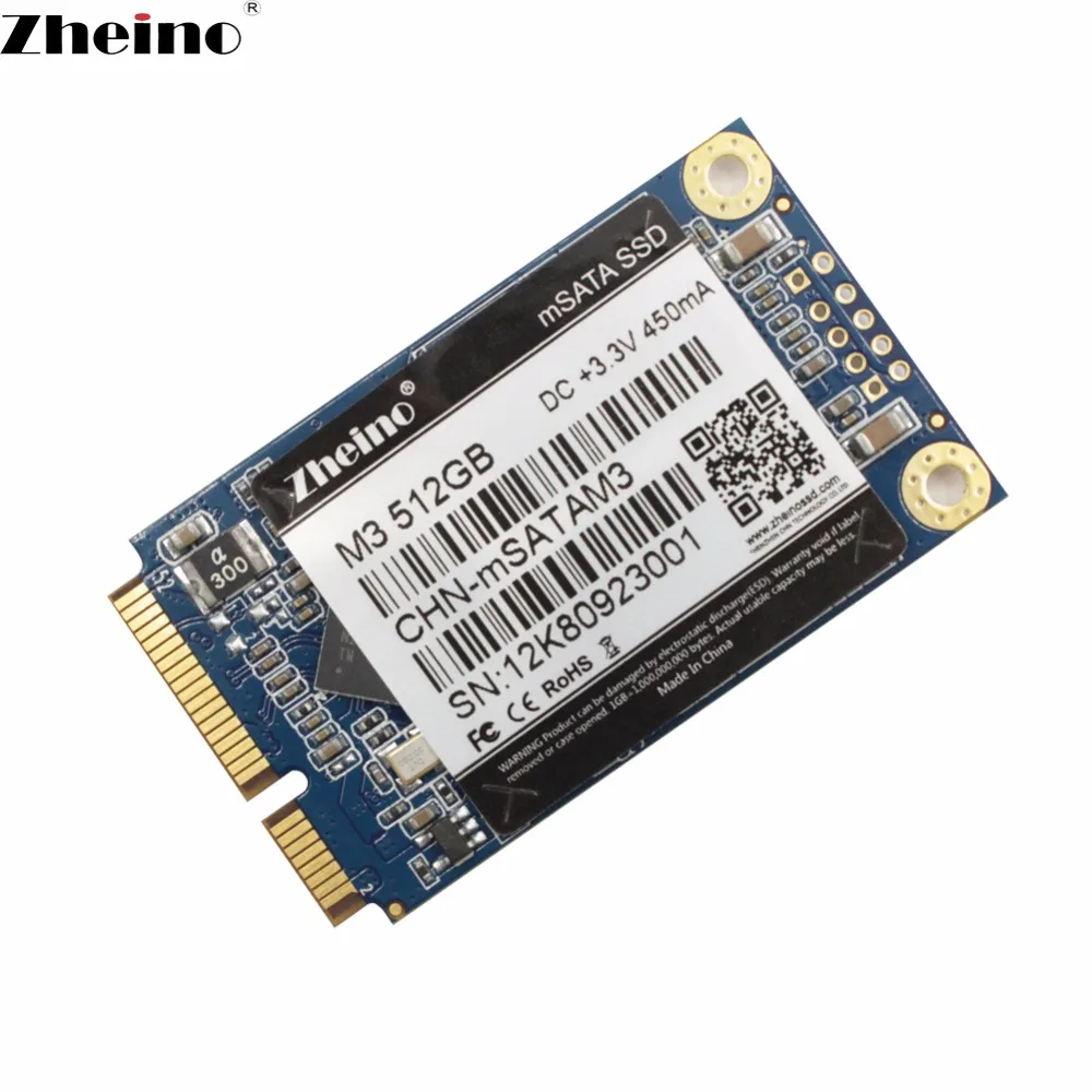 Zheino msata SSD M3 512GB Внутренние твердотельные жесткие диски для портативных
